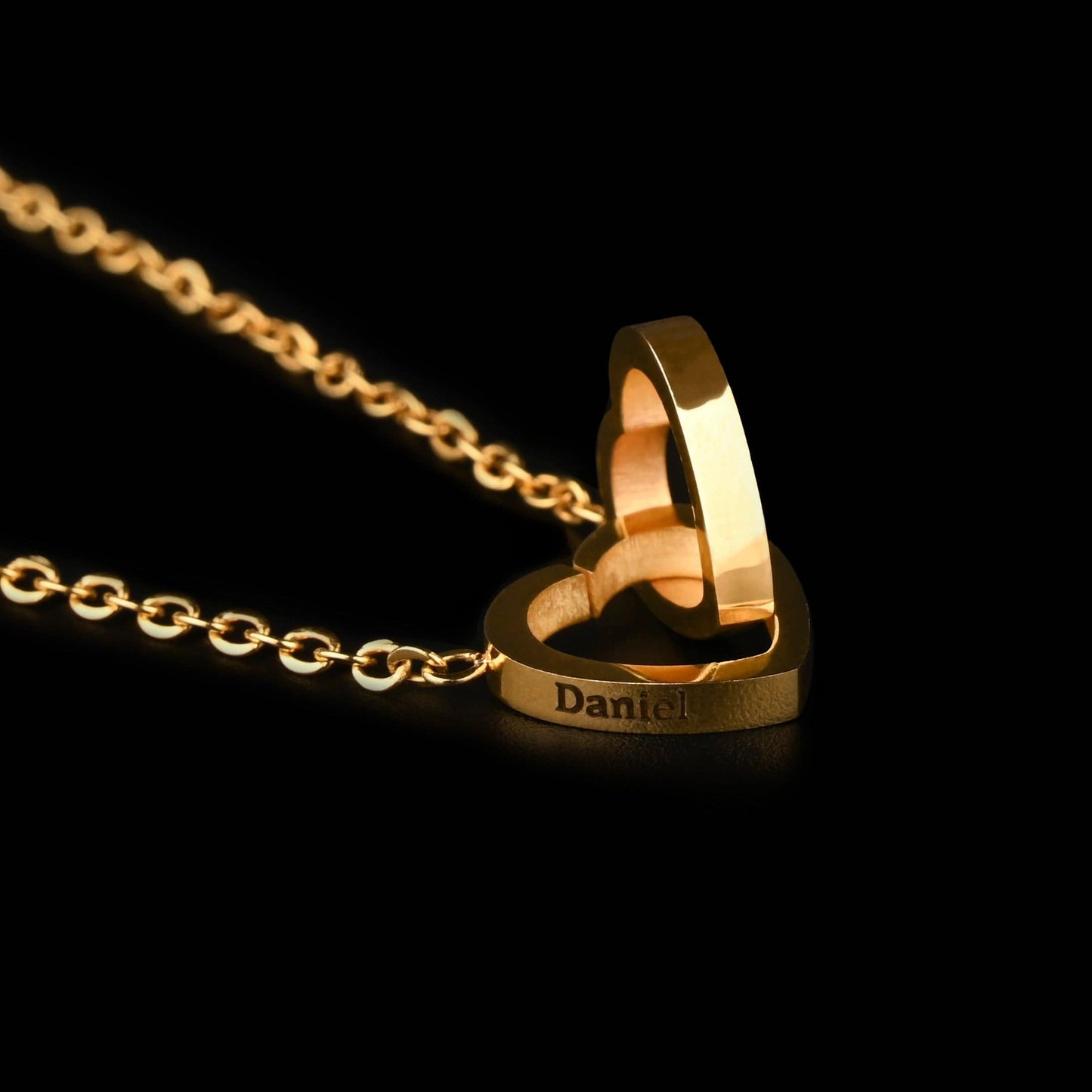 Ourson Avec Rose Éternelle - Collier Gravé