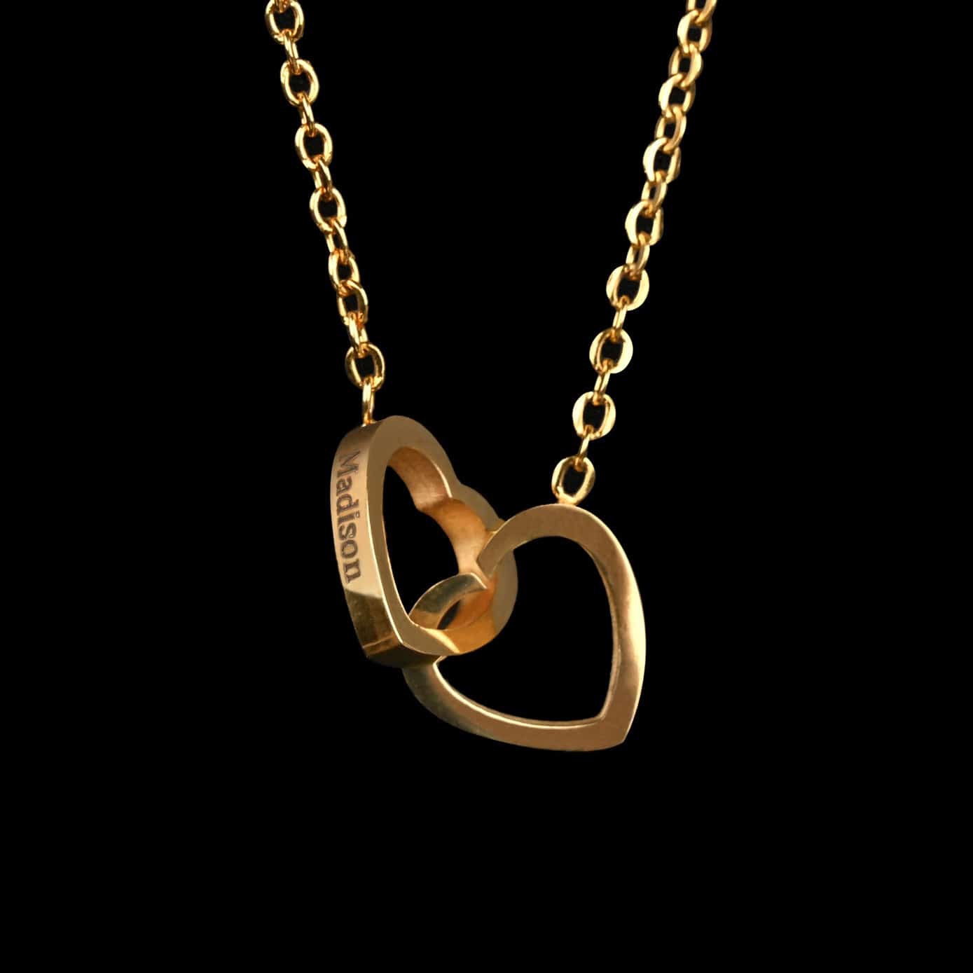 Ourson Avec Rose Éternelle - Collier Gravé