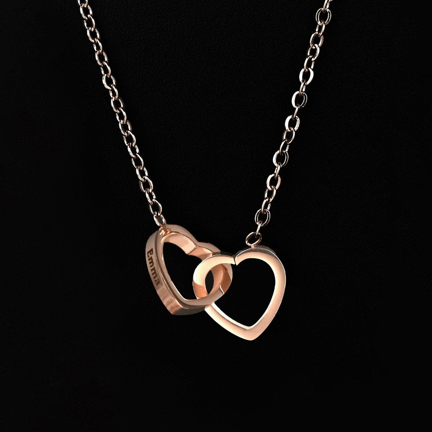 Ourson Avec Rose Éternelle - Collier Gravé