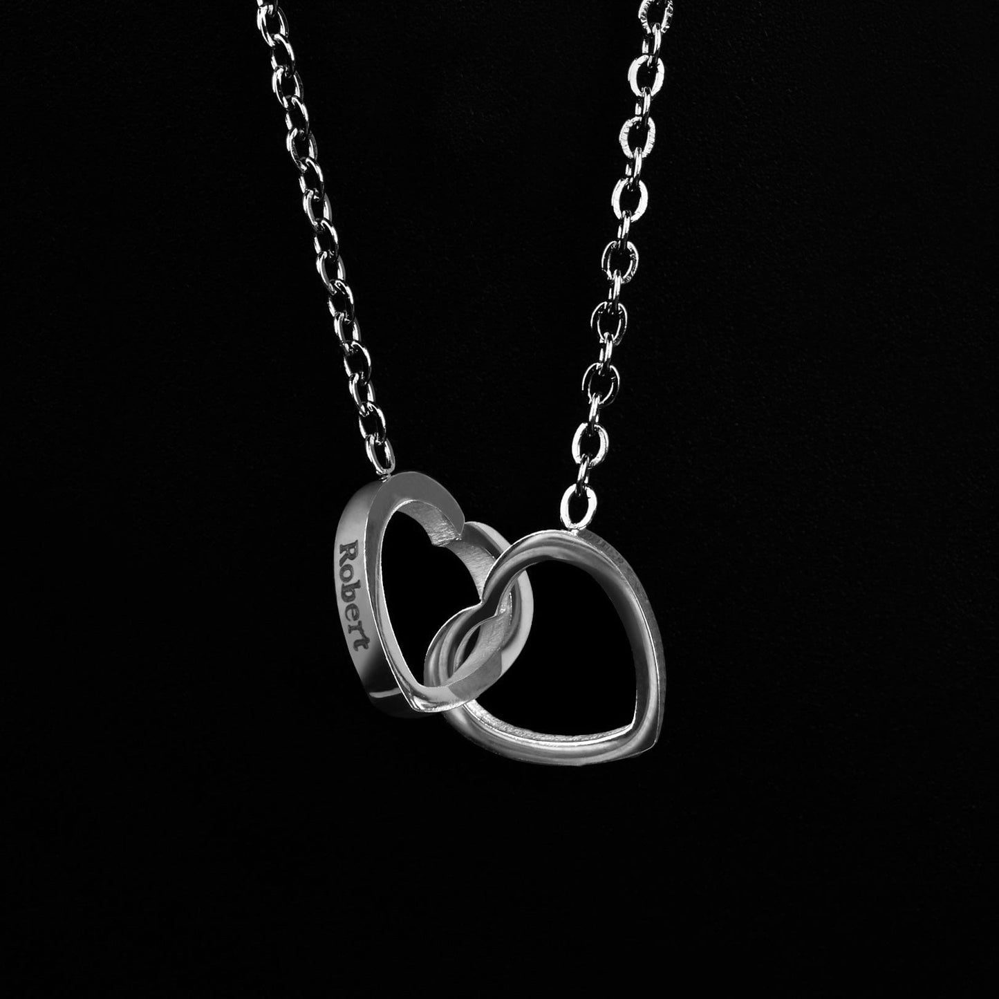 Ourson Avec Rose Éternelle - Collier Gravé